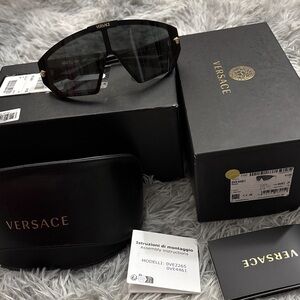 Versace Black & gold sunglasses with case